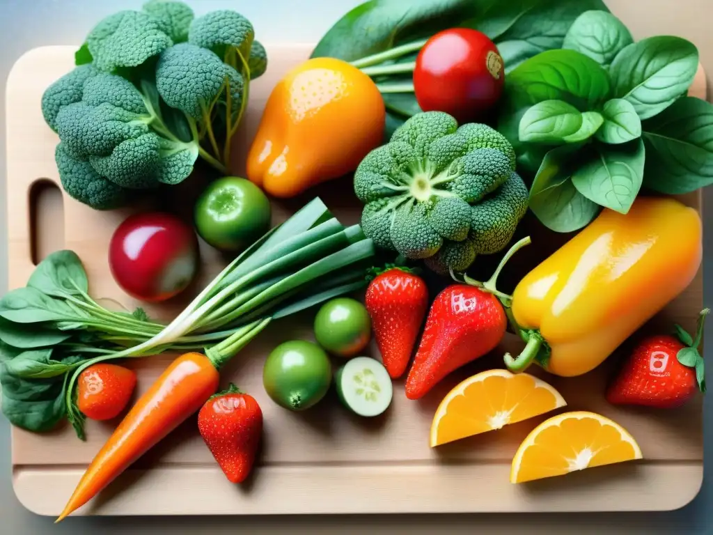 Deliciosos y coloridos alimentos frescos en acuarela Una apetitosa selección de snacks saludables opciones recomendadas: frutas y verduras frescas en vibrante acuarela