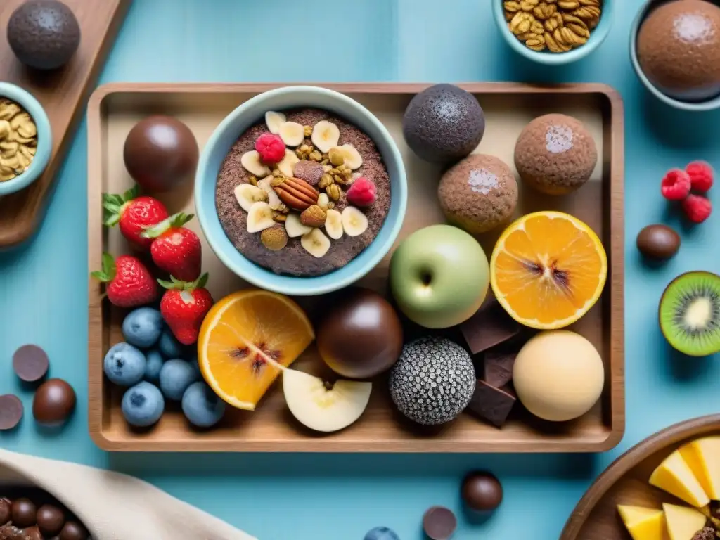 Deliciosos snacks de cacao: energía y color en cada bocado Deliciosos snacks con beneficios de cacao puro en acuarela detallada