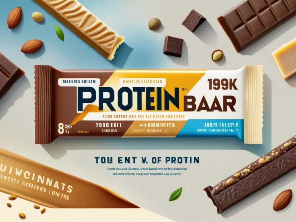 Evolution of Protein Bars: De la antigüedad a la modernidad Ilustración detallada en acuarela mostrando la evolución de las barras proteicas desde la antigüedad hasta la actualidad