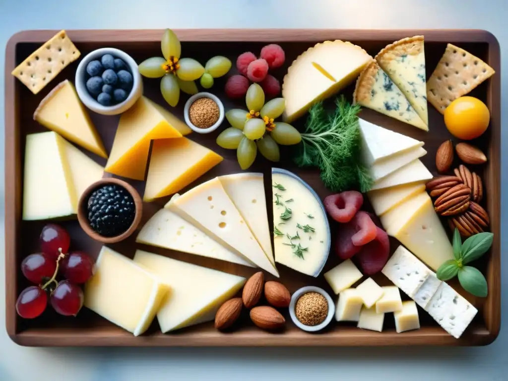 Tablero de charcutería gourmet: delicias saludables y sofisticadas Detallada ilustración en acuarela de tabla de embutidos gourmet con snacks saludables importados