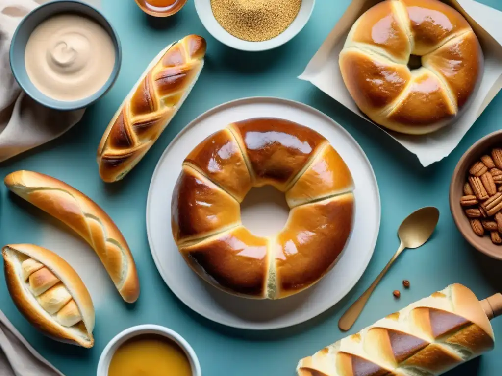 Panadería moderna: ilustración acuarela de panificadora y deliciosos panes Detallada ilustración acuarela de una moderna panificadora rodeada de deliciosos snacks horneados