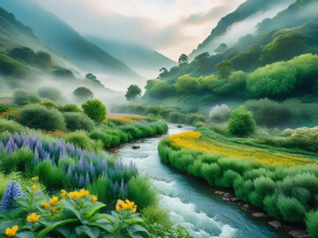 Bosque exuberante: ilustración acuarela detallada con vida silvestre Envolturas de Cera de Abejas Sostenible: Ilustración acuarela detallada de bosque vibrante con vida silvestre y colores serenos