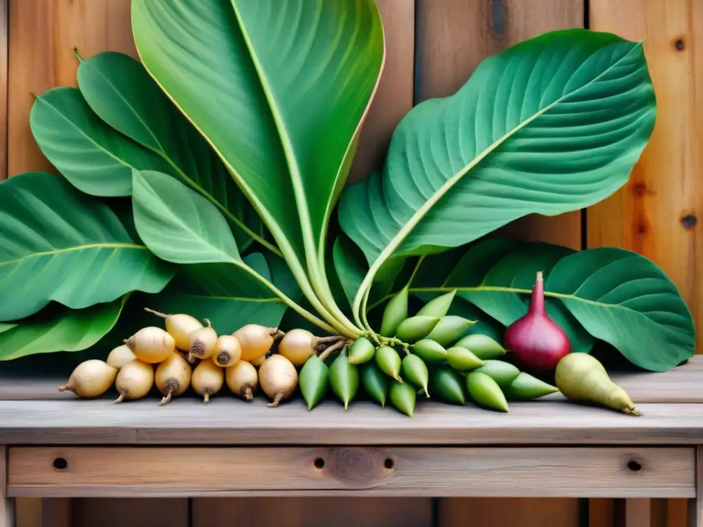 Raíces y tubérculos indígenas: acuarela vibrante Un festín visual de snacks saludables raíces indígenas en acuarela, resplandeciendo frescura y pureza natural