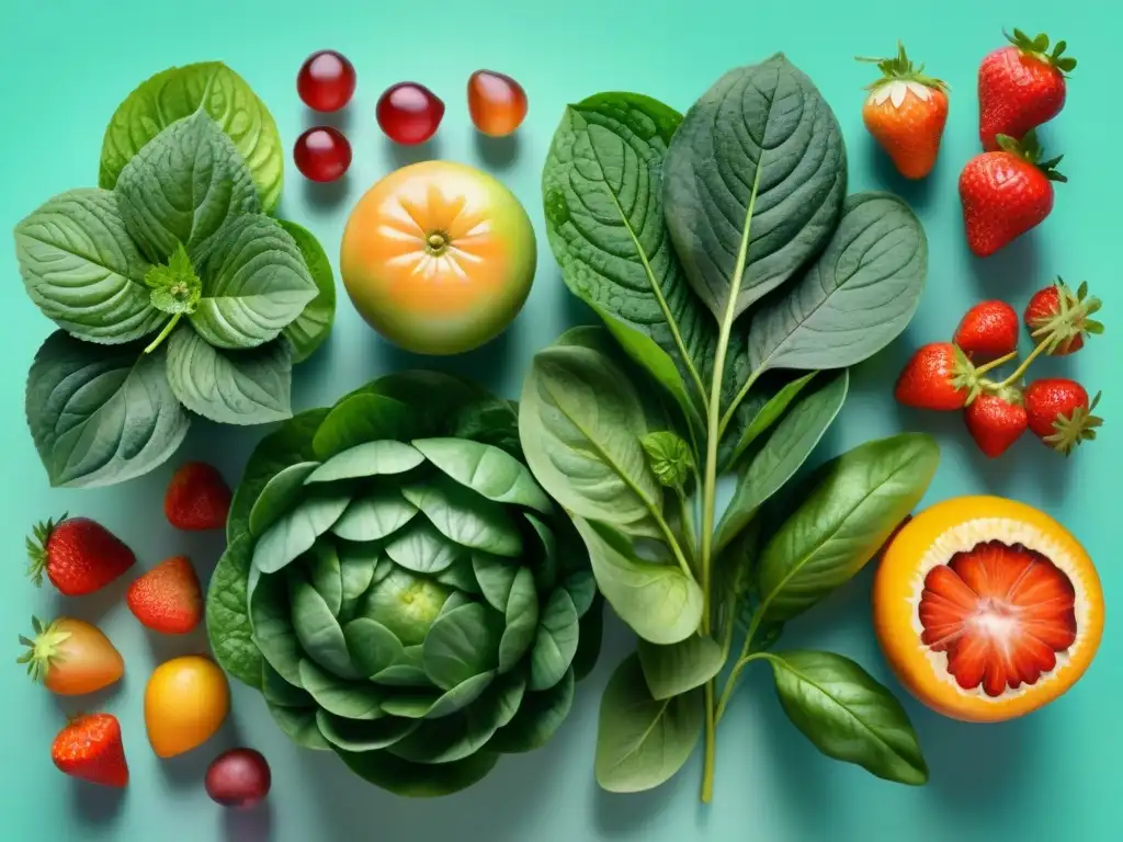Delicias frescas en bolsas selladas al vacío: ilustración acuarela Una ilustración detallada de frutas y verduras frescas en bolsas de envasado al vacío, resaltando su frescura