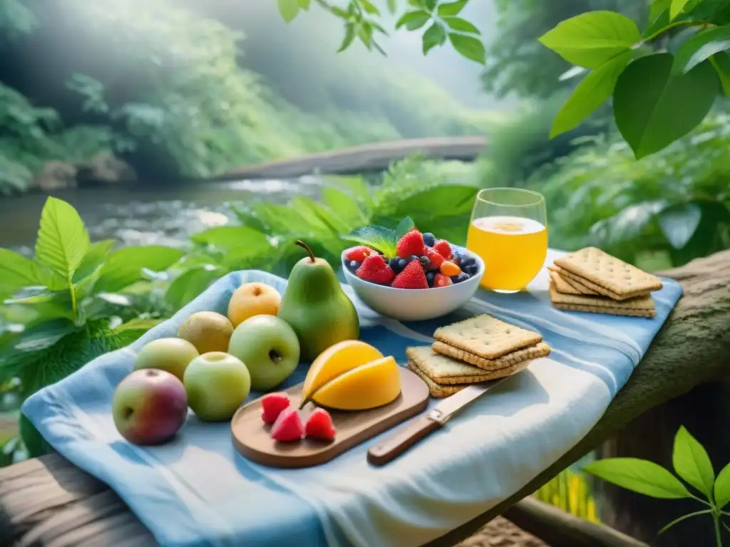 Un picnic en la naturaleza con snacks saludables recetas expertos nutrición